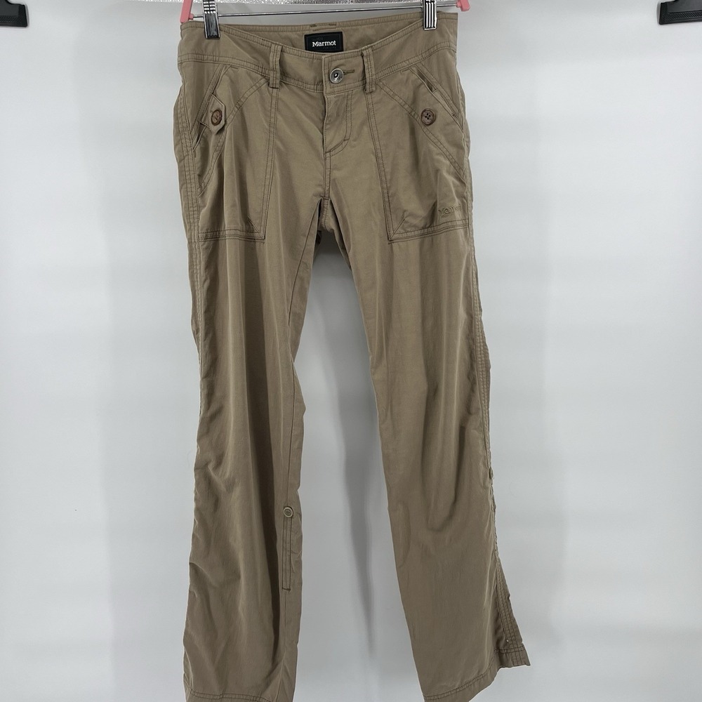 Marmot Convertible Roll Up Pants Outdoor‎ Hiking Khaki Womens 4